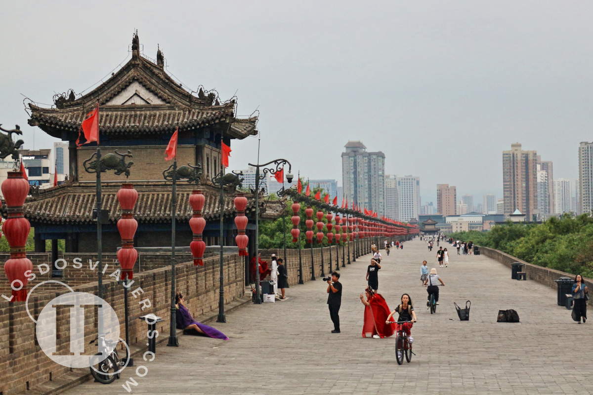 Tremenda anchura y largura de la muralla de Xian