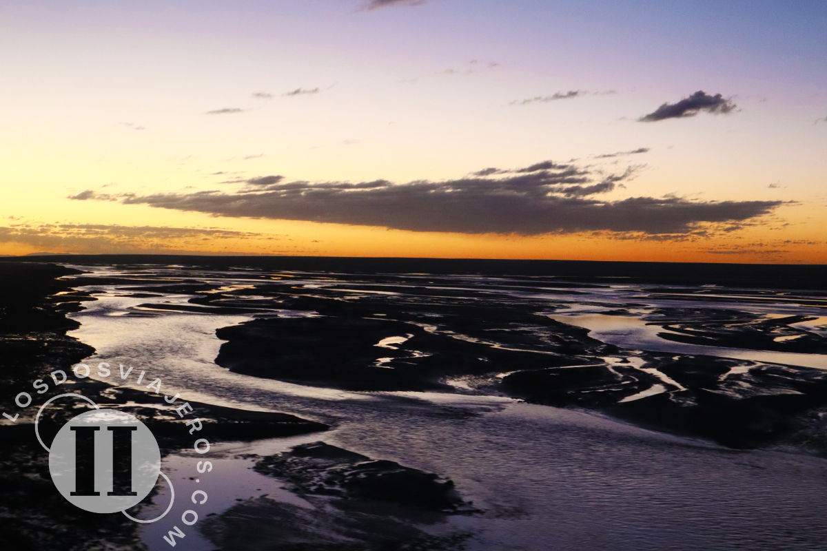 Los colores del amanecer desde el tren