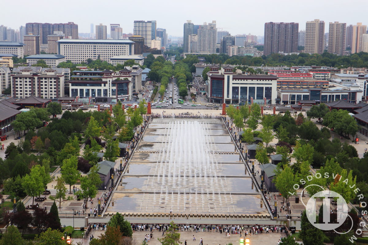 Espectáculo de agua en el recinto de la Gran Pagoda